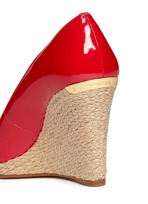 michael kors red wedge shoes|michael kors espadrille wedge shoes.